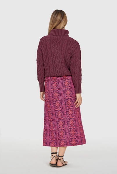 Scout Skirt -- Mulberry Stripes