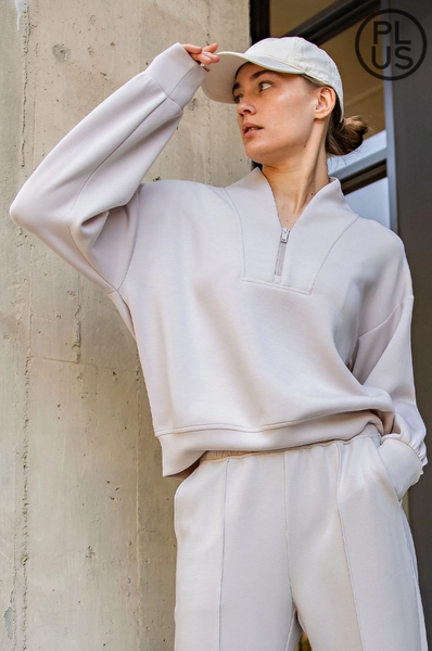 Kayla Sweatshirt -- Mocha Cream