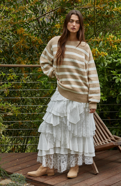 Davis Sweater -- Mocha Ivory