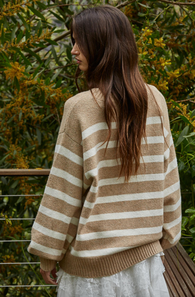 Davis Sweater -- Mocha Ivory