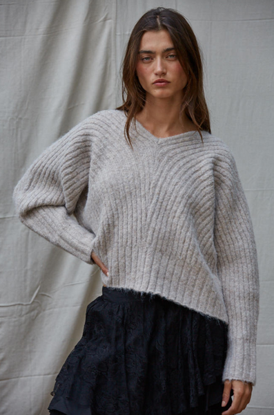 Statement Sweater -- Light Taupe
