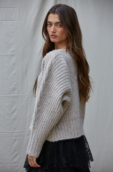 Statement Sweater -- Light Taupe