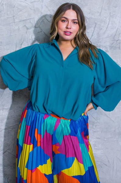 Celebrate Top -- Teal