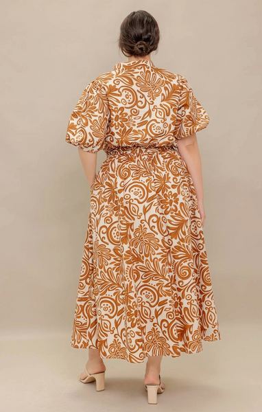 Saluda Dress -- Ivory Mustard
