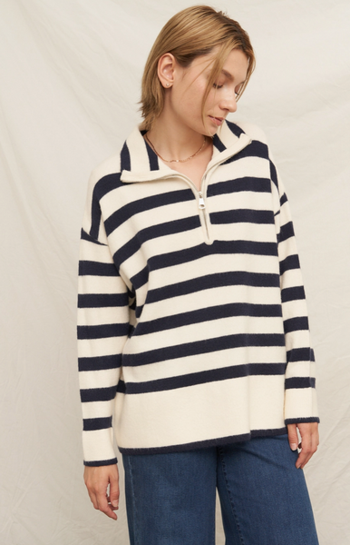 Zara Sweater-- Navy Beige