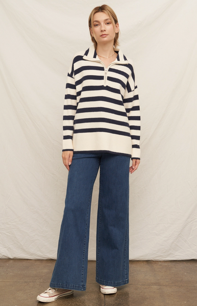 Zara Sweater-- Navy Beige