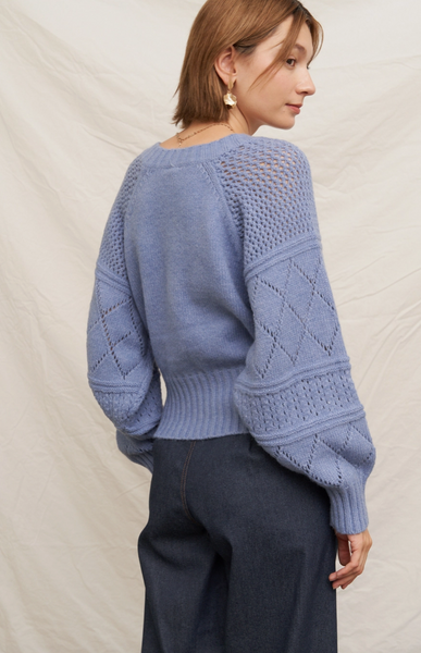 Notting Hill Sweater-- Dusty Blue