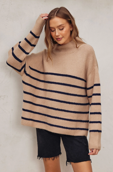 Stella Sweater -- Mocha Navy