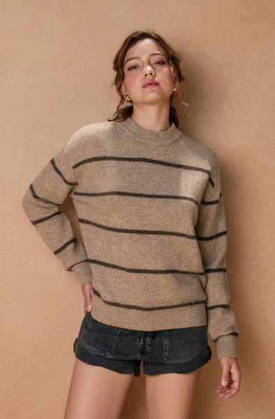 Avi Sweater -- Khaki Brown