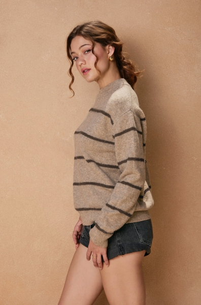 Avi Sweater -- Khaki Brown