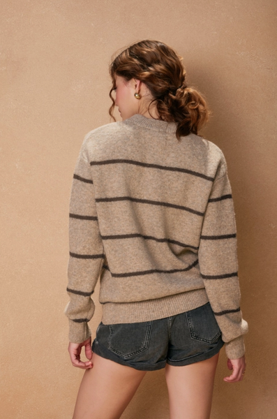 Avi Sweater -- Khaki Brown