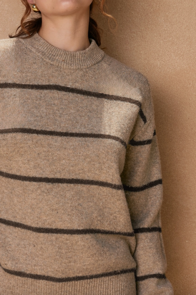 Avi Sweater -- Khaki Brown