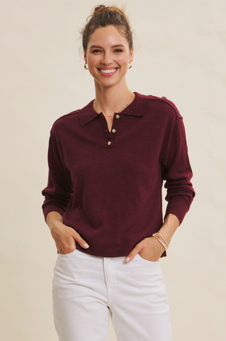Lindley Sweater -- Burgundy