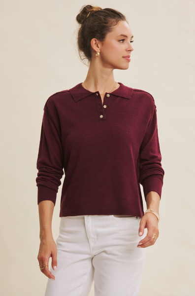 Lindley Sweater -- Burgundy