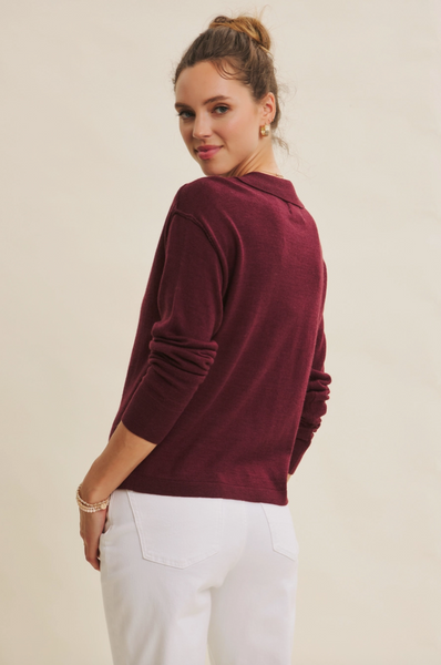 Lindley Sweater -- Burgundy