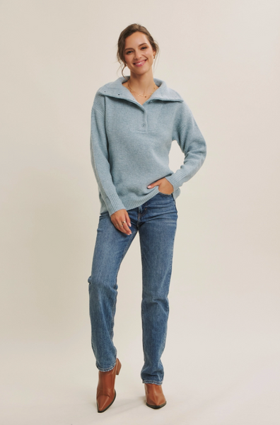 Maxton Sweater -- Ice Blue