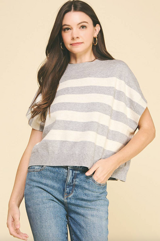 Brandi Top -- Grey Ivory