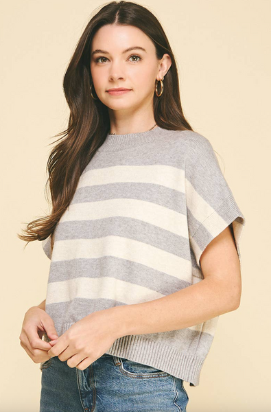 Brandi Top -- Grey Ivory