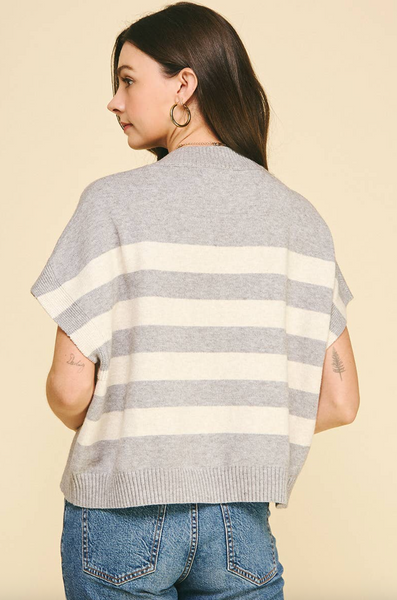 Brandi Top -- Grey Ivory