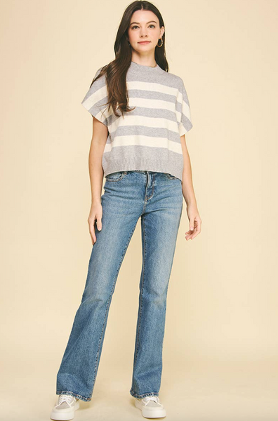 Brandi Top -- Grey Ivory