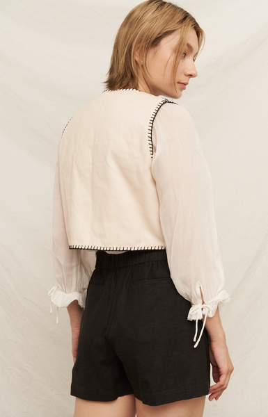 Venetian Vest -- Ivory Black
