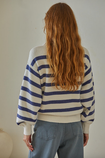 Davis Sweater -- Ivory Blue