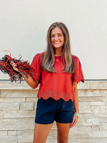 Olandria Top -- Rust