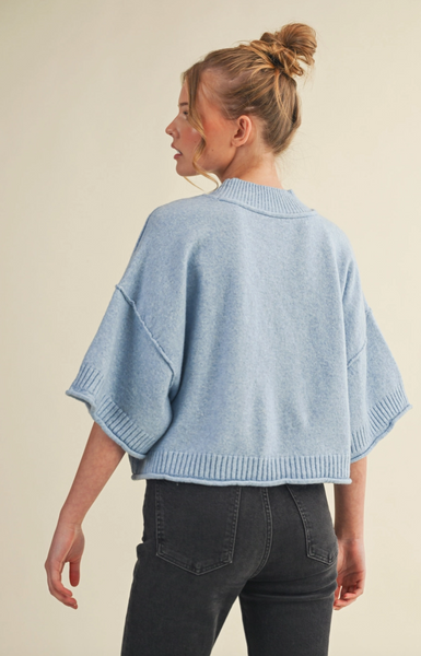 Anna Ross Sweater -- Ocean Blue