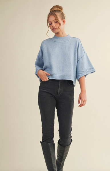 Anna Ross Sweater -- Ocean Blue