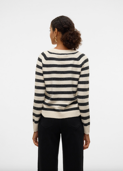 Emma Sweater -- Cream Charcoal