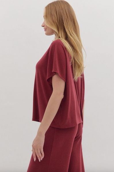 Brooklyn Top -- Burgundy