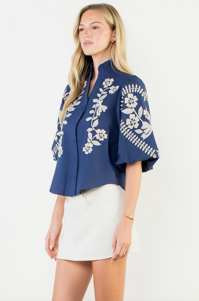 Mikie Top -- Navy