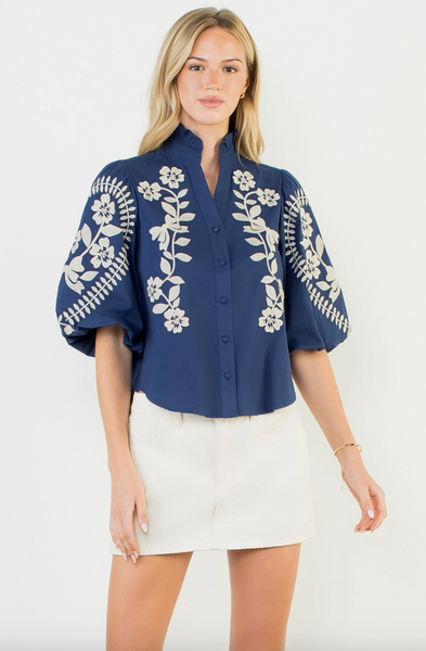 Mikie Top -- Navy