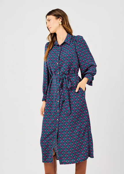 Ava Dress -- Navy