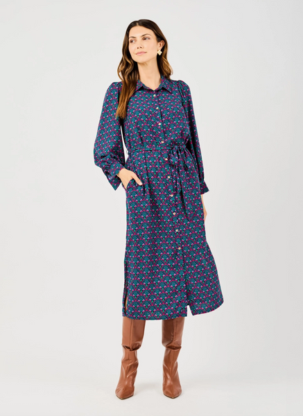 Ava Dress -- Navy