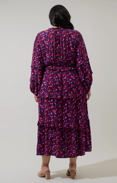 Iveny Dress -- Burgundy