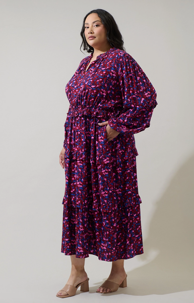 Iveny Dress -- Burgundy