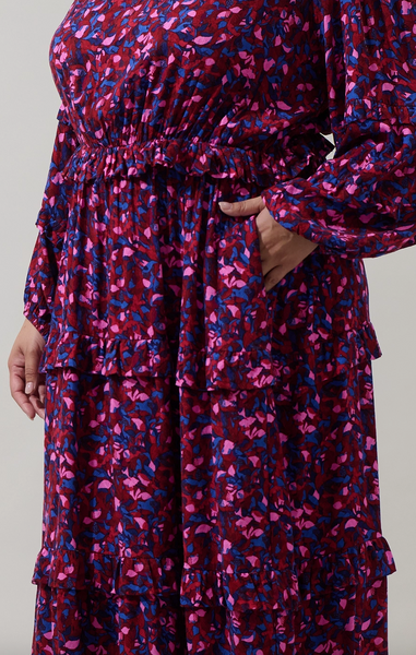 Iveny Dress -- Burgundy