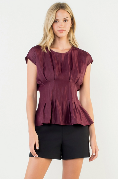 Elizabeth Top -- Burgundy