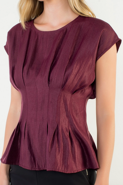 Elizabeth Top -- Burgundy
