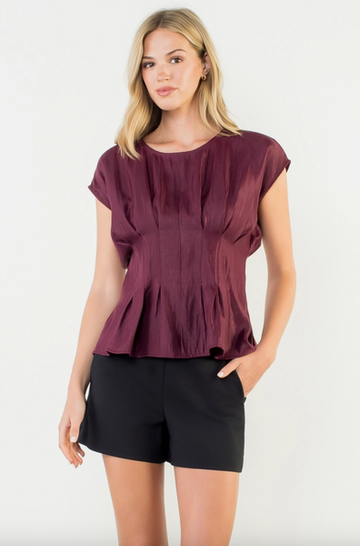Elizabeth Top -- Burgundy
