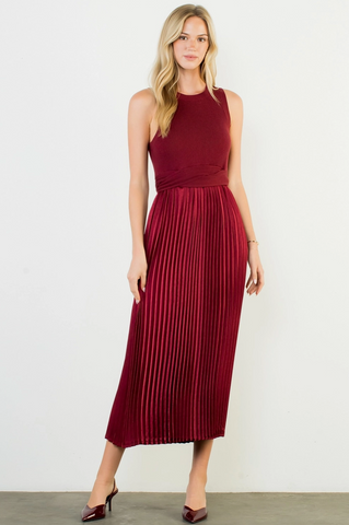 Romantic Dress -- Burgundy