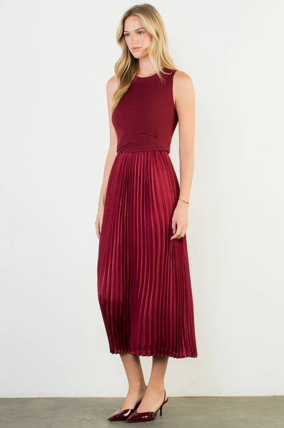 Romantic Dress -- Burgundy
