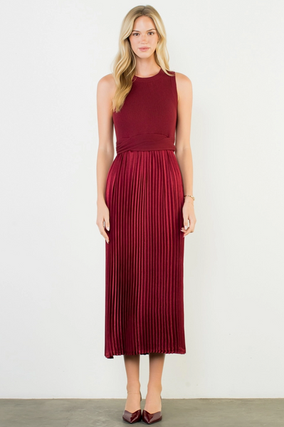 Romantic Dress -- Burgundy