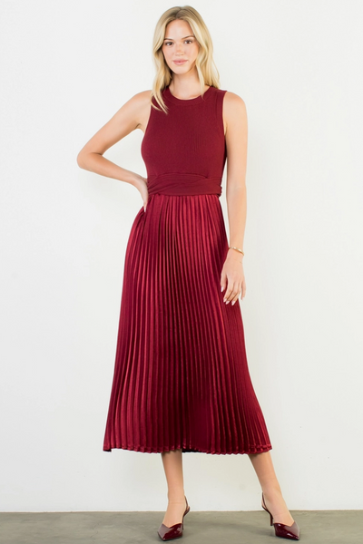 Romantic Dress -- Burgundy