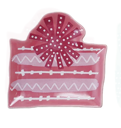 Stoneware Gift Shaped Plate - Pink
