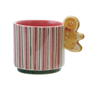 Gingerbread Hand-Painted Stoneware Mug