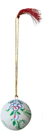 Paper Mache Ornaments w/ Tassel - #1