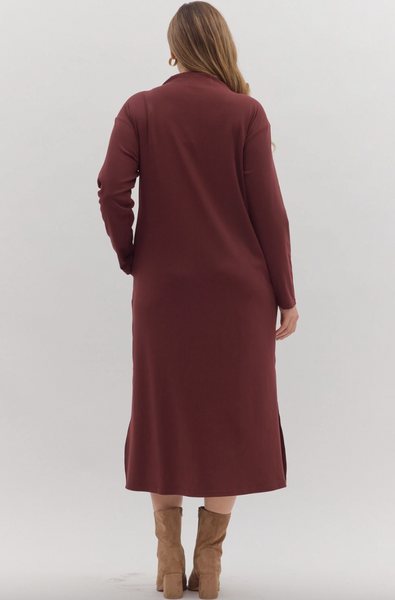 Miya Dress -- Burgundy