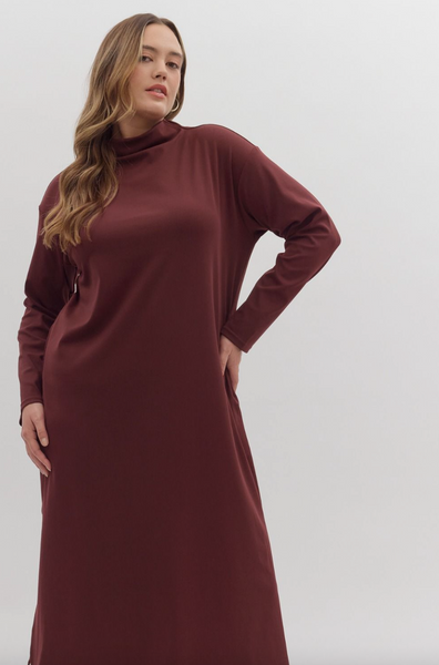 Miya Dress -- Burgundy